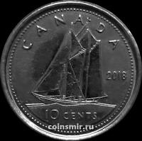 10 центов 2018 Канада. Парусник.