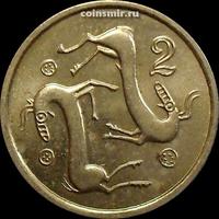 2 цента 1985 Кипр. Стилизованные козлы.