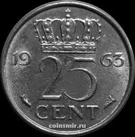25 центов 1963 Нидерланды.