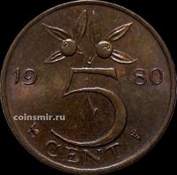 5 центов 1980 Нидерланды.