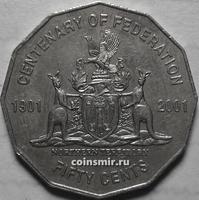50 центов 2001 Австралия. 100-летие Федерации - Северные территории.