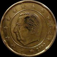 20 евроцентов 2003 Бельгия. Король Бельгии Альберт II. VF