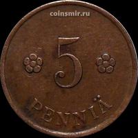 5 пенни 1929 Финляндия.