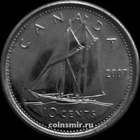10 центов 2007 Канада. Парусник.