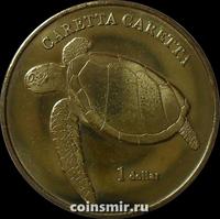 1 доллар 2017 остров Муреа. Морская черепаха.