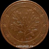 5 евроцентов 2002 D Германия. Листья дуба.