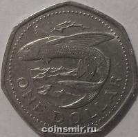 1 доллар 1994 Барбадос. Летучая рыба.