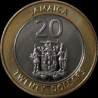 20 долларов 2000 Ямайка. UNC.