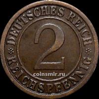 2 пфеннига 1924 А Германия. REICHSPFENNIG