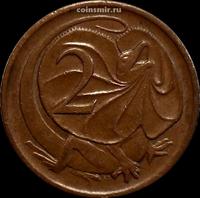 2 цента 1976 Австралия. Плащеносная ящерица.