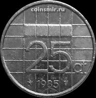 25 центов 1985 Нидерланды. Состояние на фото.