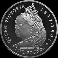 5 фунтов 2001 Гернси. Королева Виктория.