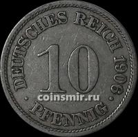 10 пфеннигов 1906 А Германия.