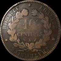 10 сантимов 1895 А Франция.