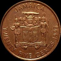 25 центов 1995 Ямайка.