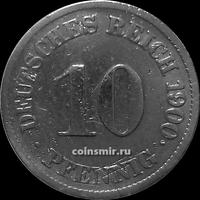 10 пфеннигов 1900 J Германия. Состояние на фото.