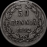 50 пенни 1892 L Русская Финляндия. Александр III.