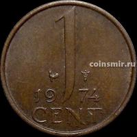 1 цент 1974 Нидерланды. Петух.