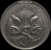 5 центов 1969 Австралия. Ехидна.