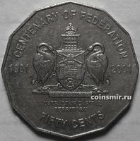 50 центов 2001 Австралия. 100-летие Федерации - Австралийская Столичная Территория.