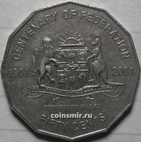 50 центов 2001 Австралия. 100-летие Федерации - Новый Южный Уэльс.
