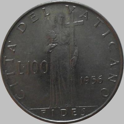 100 лир 1956 Ватикан.