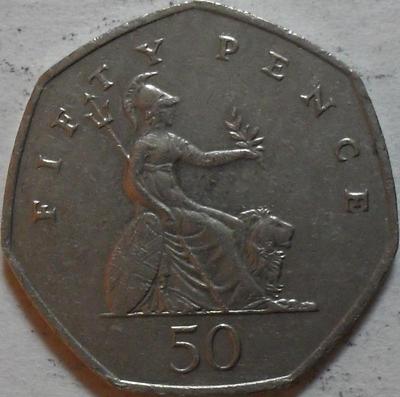 50 пенсов 2001 Великобритания.