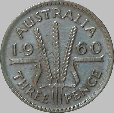 3 пенса 1960 Австралия. 