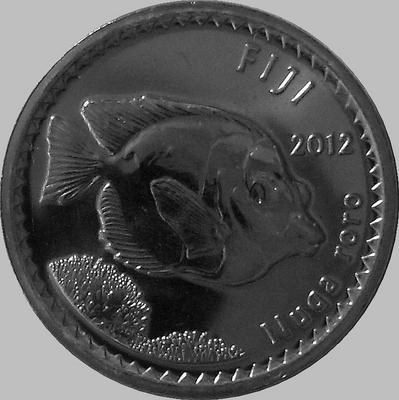 5 центов 2012 острова Фиджи. Красный сиганус.