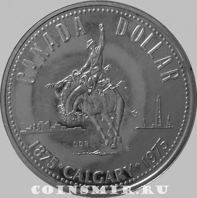 1 доллар 1975 Канада. 100-летие Устава города Калгари.
