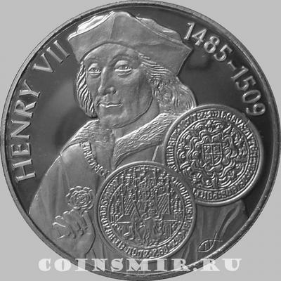 50 пенсов 2001 Фолклендские острова. Король Генрих VII.