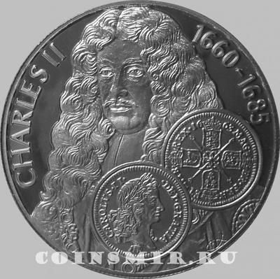 50 пенсов 2001 Фолклендские острова. Король Карл II.