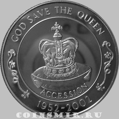50 пенсов 2002 остров Святой Елены. Боже, храни королеву.