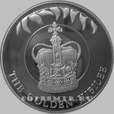 50 пенсов 2002 Фолклендские острова. 50 лет правления. (2)
