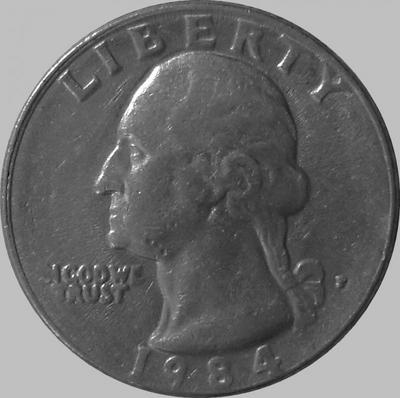 25 центов 1984 Р США.