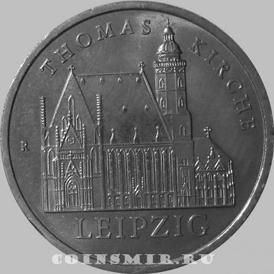 5 марок 1984 Германия ГДР. Церковь святого Томаса в Лейпциге.