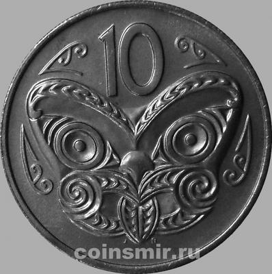 10 центов 1977 Новая Зеландия. Маска Маори.