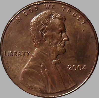 1 цент 2004 США.
