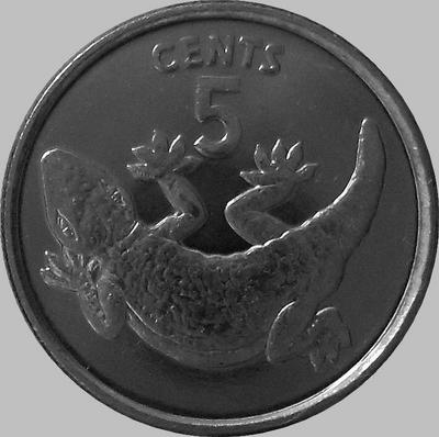 5 центов 1979 Кирибати. Геккон.