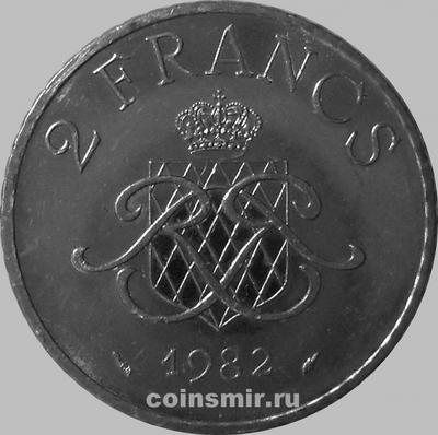 2 франка 1982 Монако. (в наличии 1981 год)