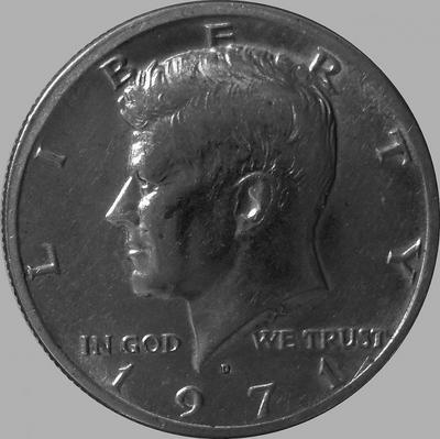1/2 доллара 1971 D США. Кеннеди.
