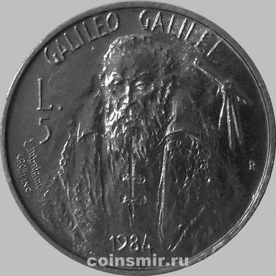 5 лир 1984 Сан-Марино. Галилео Галилей.
