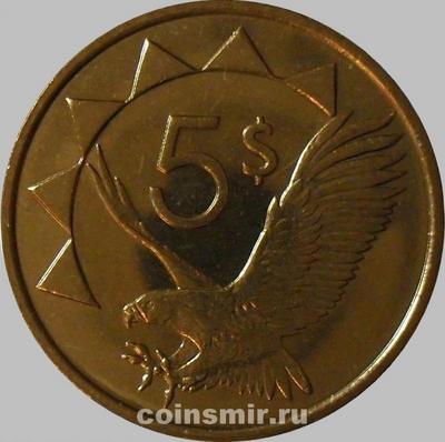 5 долларов 1993 Намибия. Орёл. UNC.