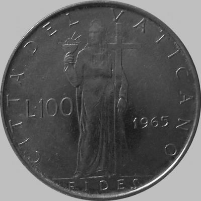 100 лир 1965 Ватикан. 