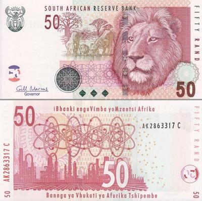 50 рандов 2005 Южная Африка. Лев.
