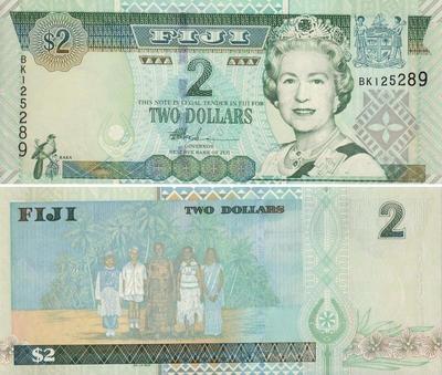 2 доллара 2002 Фиджи.