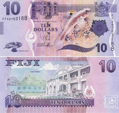 10 долларов 2013 Фиджи. 