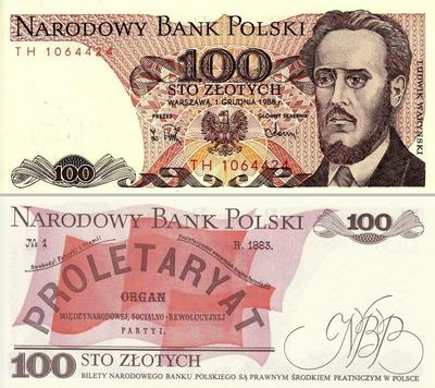 100 злотых 1988 Польша.