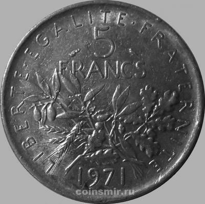 5 франков 1971 Франция.