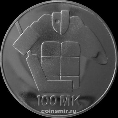 100 марок 1991 Финляндия. Чемпионат мира по хоккею.